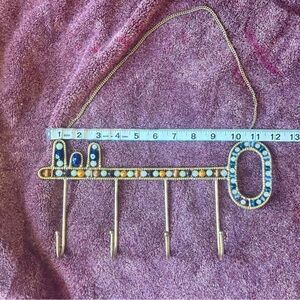 Elegant Gold and Blue Wall Decor Hook